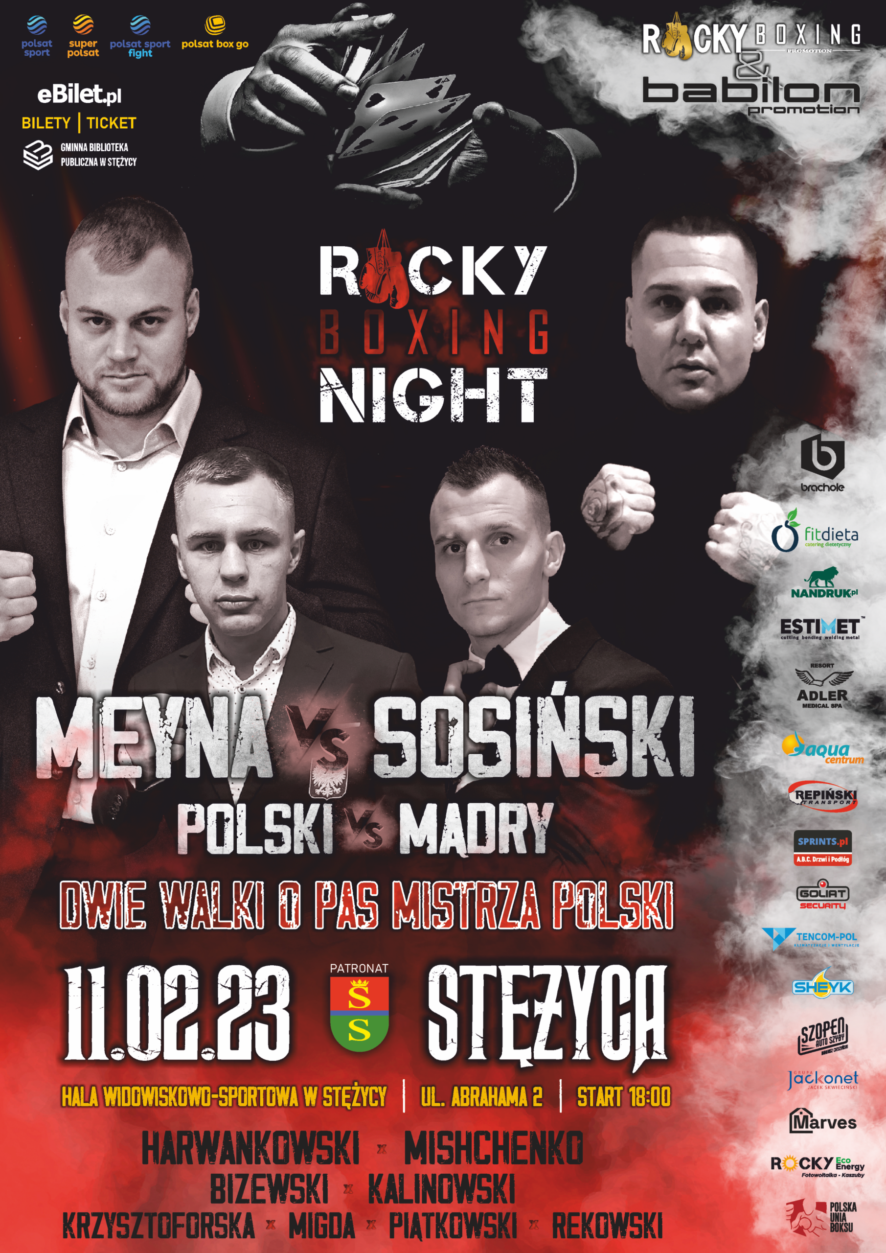 Baner wydarzenia Rocky Boxing Night